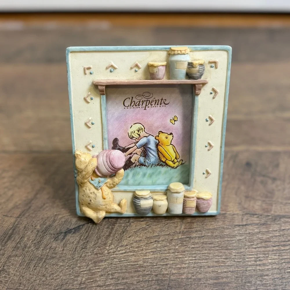 Charpente Classic Pooh Mini Picture Frame 3D Resin Honey Pots‎